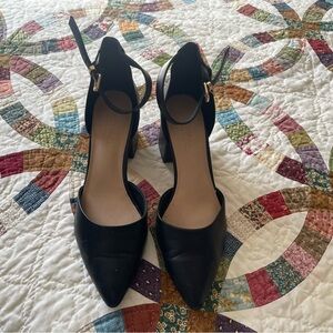 Elegant Black Ankle Strap Heels